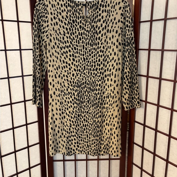 J CREW Leopard lined midi dress size 2 - Picture 2 of 7